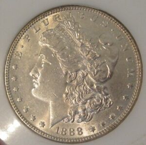 New Listing1888 Morgan Silver Dollar - AU+, Nice luster, 4713