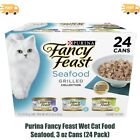 3 oz Cans (24 Pack). Purina Fancy Feast Wet Cat Food Seafood