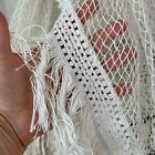 1 54x95 ( 2 available) Vintage French net curtain with lace 1930's white sheer