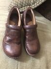 Bolo by Born Clogs, size 8/39 MW  Textured ￼brown Vegan Leather EUC Man Made