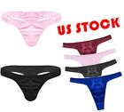 US Sissy Mens Satin Lingerie Panties Bikini Briefs Thong Underwear Nightwear
