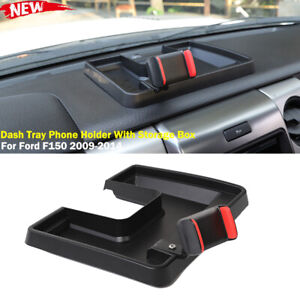 Center Console Dash Tray Phone Holder Mount Storage Box for Ford F150 2009-2014