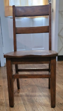 Vintage Solid Oak Wood School Style Desk Chair Antique Sitting