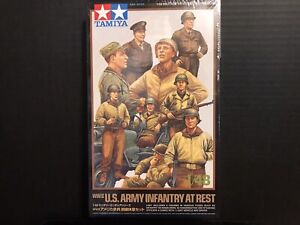 TAMIYA 32552 WWII US ARMY INFANTRY AT REST FIGURES KIT-NIB-1/48 SCALE