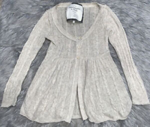 Y2K Vintage Abercrombie & Fitch Babydoll Sweater Top Cardigan Medium