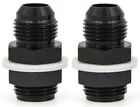 2 PCS -10 AN AN10 Flare Fuel Cell Bulkhead Fitting With Teflon PTFE Washer BLACK