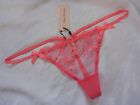 10, Agent Provocateur Jayce G-string, embroidered mesh, Hot Pink, AP size 3, NEW