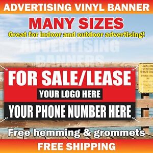 FOR SALE LEASE Advertising Banner Vinyl Mesh Sign rent leasing realtor custom