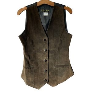 Western Frontier Leather Vest Womens S Cowboy Suede Ranch Farm Party Equestrian