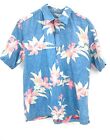 Vintage Cooke Street Mens Reverse Print Hawaiian Shirt  Sz L or XL 1/2 Button