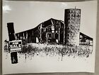 VINTAGE BLACK & WHITE PHOTO ABSTRACT ART OF FARM BARN FOR SALE
