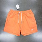 NWT Nike AR2382-871 Men's Sportswear SPE Woven Lined Flow Shorts Orange Trance L