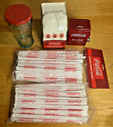 Vintage Coca Cola Collectibles - Toothpick Holder, Cup, Straws, Napkins