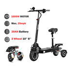 2024 Foldable Electric Scooter Adult 3-Wheel 48V 20AH Dual Motor Off-road Tire
