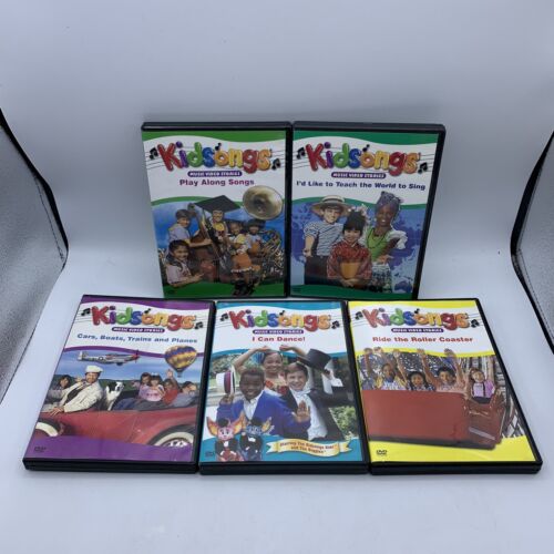 KIDSONGS - LOT OF 5 DVD - Cars, Boats, Trains & Planes, I Can Dance, Play Songs+