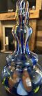 Hand Blown Art Glass Genie Vase Multicolored