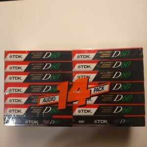 New ListingLot 14 TDK D60 High Output Normal Position IECI/Type I Cassette Tapes NEW SEALED