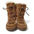 LL Bean Women's Brown Suede Wicked Good 291494 Shearling Lined Lodge Boots 8