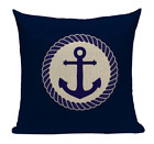 Anchor Circle N17 Cushion Pillow Cover Ship Steer Sailor Boating Ocean Adventure