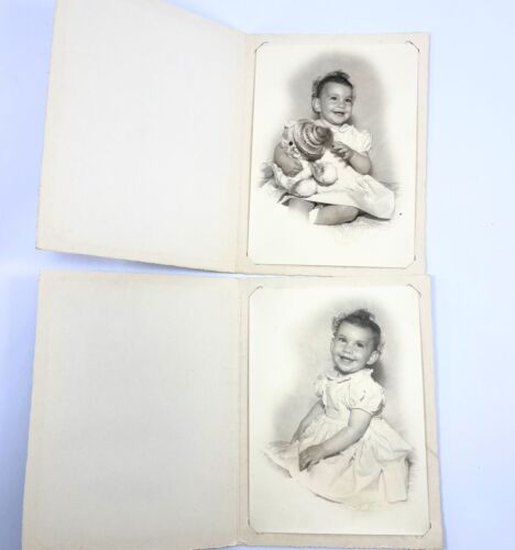 Lot of 2 5x7 Studio Portraits of a Toddler  B?W ifolder