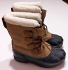 SOREL Caribou II Women's Winter Snow Boots Sherpa Lined Beige ~ Size 8