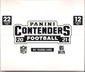 2021 Panini Contenders Football Cello Fat Pack Box - 12 Factory Sealed Packs
