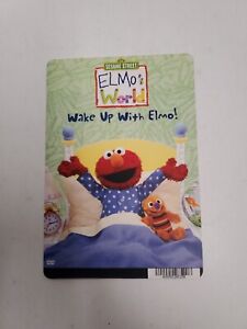 Elmo's World Wake Up With Elmo BLOCKBUSTER DVD  BACKER CARD ONLY 5.5