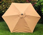 Bellrino Patio Umbrella Canopy  Cover Replacement TAN Color Fit 7.5 Ft 6-Ribs