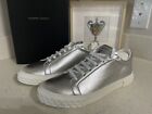 Giuseppe Zanotti Ecoblabber Silver Sneakers - New - Size 12W/10M