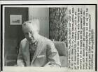 New Listing1973 Press Photo Dr. George Mehren, Associated Milk Producers general manager.