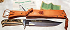 Handmade 1972 Puma 6376 Pumaster Stag Handle Bowie Hunting Knife W/O Sheath