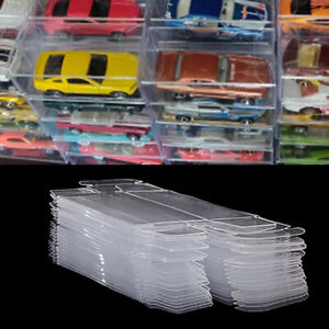 1-30PCS 1:64 Clear Model Car Display Box Plastic Toy Dustproof Show Storage Case