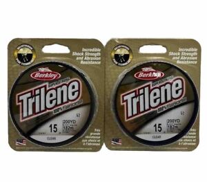 Lot Of 2 Berkley Trilene® 100% Fluorocarbon, Clear, 15lb | Fishing Line 200yd