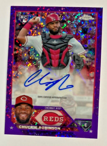 New Listing2023 TOPPS CHROME UPDATE CHUCKIE ROBINSON ROOKIE AUTO PURPLE REFRACTOR SP #/299