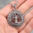 Men Stainless Steel Celtic Tree of Life Charm Pendant Necklace Irish Knot Silver