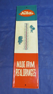Vintage NESBITT'S of California Orange Soda Thermometer Tin Sign~Very Nice~LQQK!