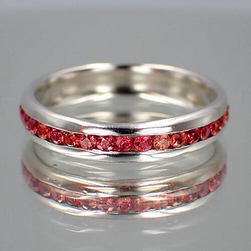 Natural Ruby 1.20ct set in silver ring 925