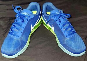 Nike Womens Air Max Sequent 719916-406 Lace Up Blue Running Shoes Size 9.5