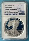 2023 W EAGLE S$1 First Release PF70 ULTRA CAMEO