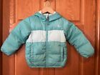 BM47 The North Face Green 550 Down Puffer Reversible Hooded Jacket Toddler 3T