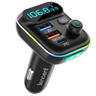 LENCENT Bluetooth 5.0 Car Adapter FM Transmitter USB AUX Radio MP3 Music Player