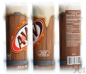 A&W Root Beer Can Sublimation 20oz Skinny Tumbler