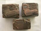3 Different Typesetters Blocks For Vintage Fishing Boxes