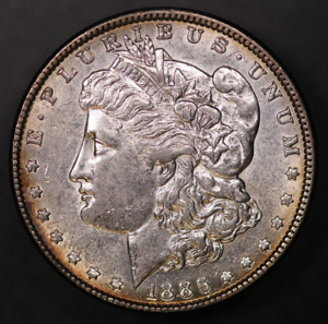 New Listing1886 Morgan Silver Dollar Fresh from an original collection-LOT AA 7836 toned