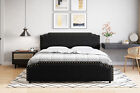 Full/Queen/King Size Velvet Upholstered Platform Bed Frame and Headboard Sale