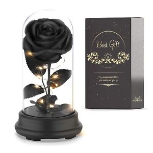 Preserved Flower Rose Gift in A DomeValentines Day Gift for HerAngel Rose Gif...
