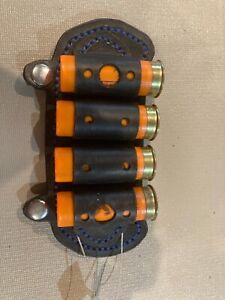 Handmade leather 12 gauge shotgun shell holder w/belt loops