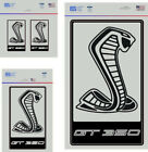 SHELBY COBRA GT350 SILVER BADGE VINYL DECALS (Small)