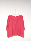 CAbi Women's Cartwheel Pullover Sweater Size XL Pink Knit Dolman Sleeve Top 5279
