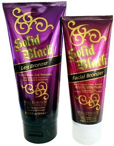 Millennium SOLID BLACK FACE & LEGS DUO Anti Aging Firming Facial and Leg Tanning